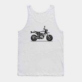 Ape 50 Motorcycle Sketch Art Tank Top